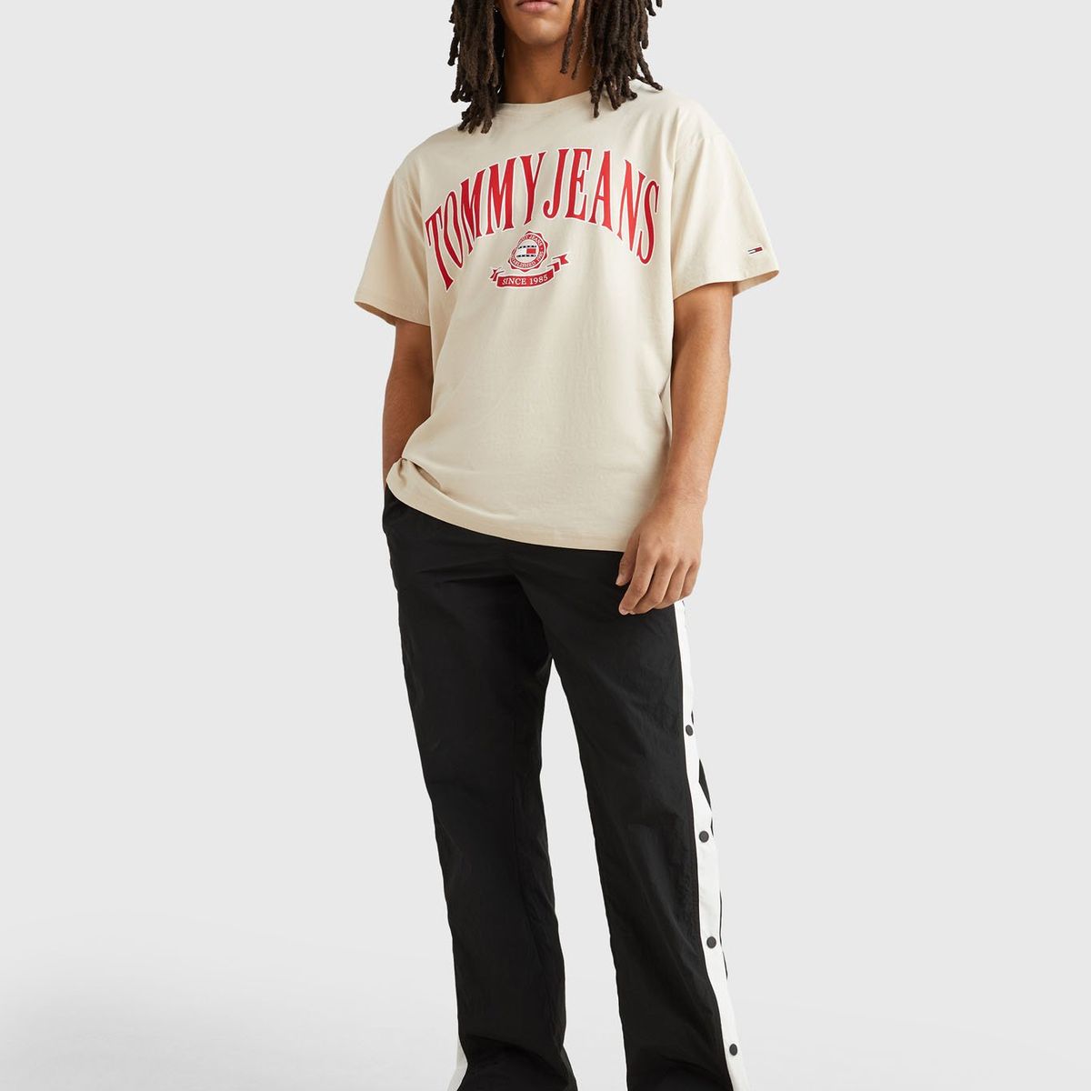 TOMMY HILFIGER - Polera Relaxed Modern Prep Beige Tommy Jeans