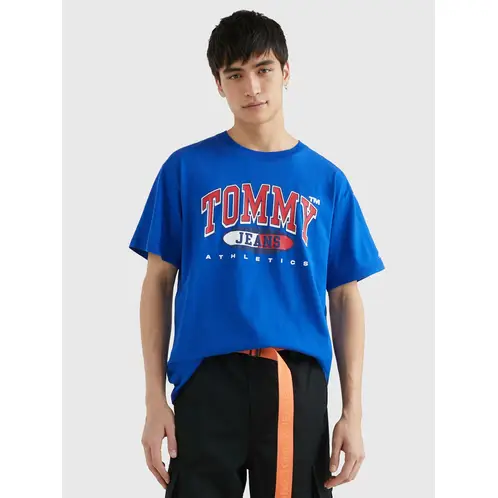 TOMMY HILFIGER - Polera Relaxed Essential Azul Tommy Jeans