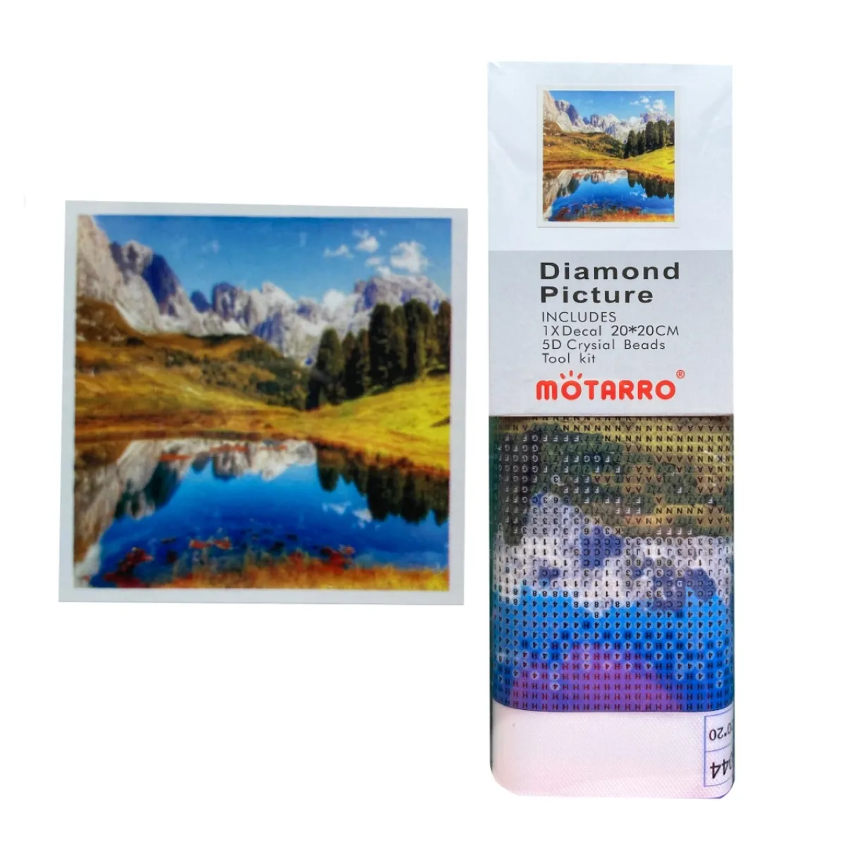 GENERICO - Pintura con diamantes - Montañas 20X20