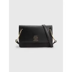 TOMMY HILFIGER - Bolso Cruzado Con Monograma Negro