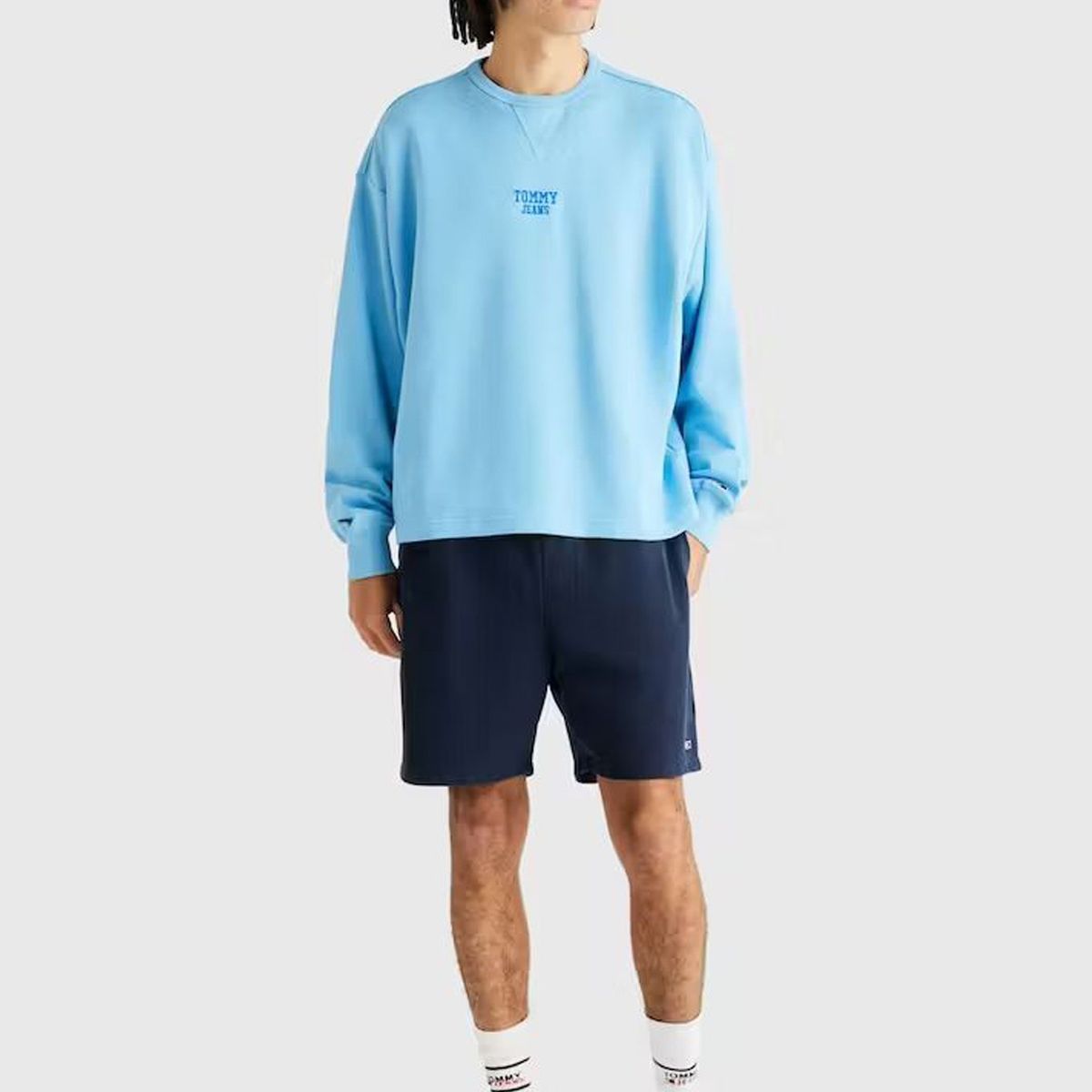 TOMMY HILFIGER - Polerón Relaxed Modern Boxy Celeste Tommy Jeans