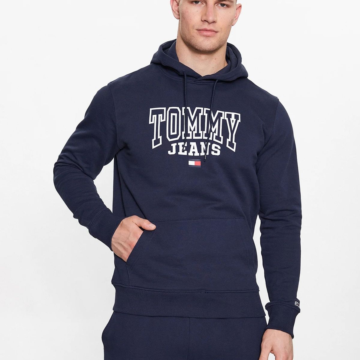 TOMMY HILFIGER - Polerón Hoodie Entry Graphic  Azul Tommy Jeans