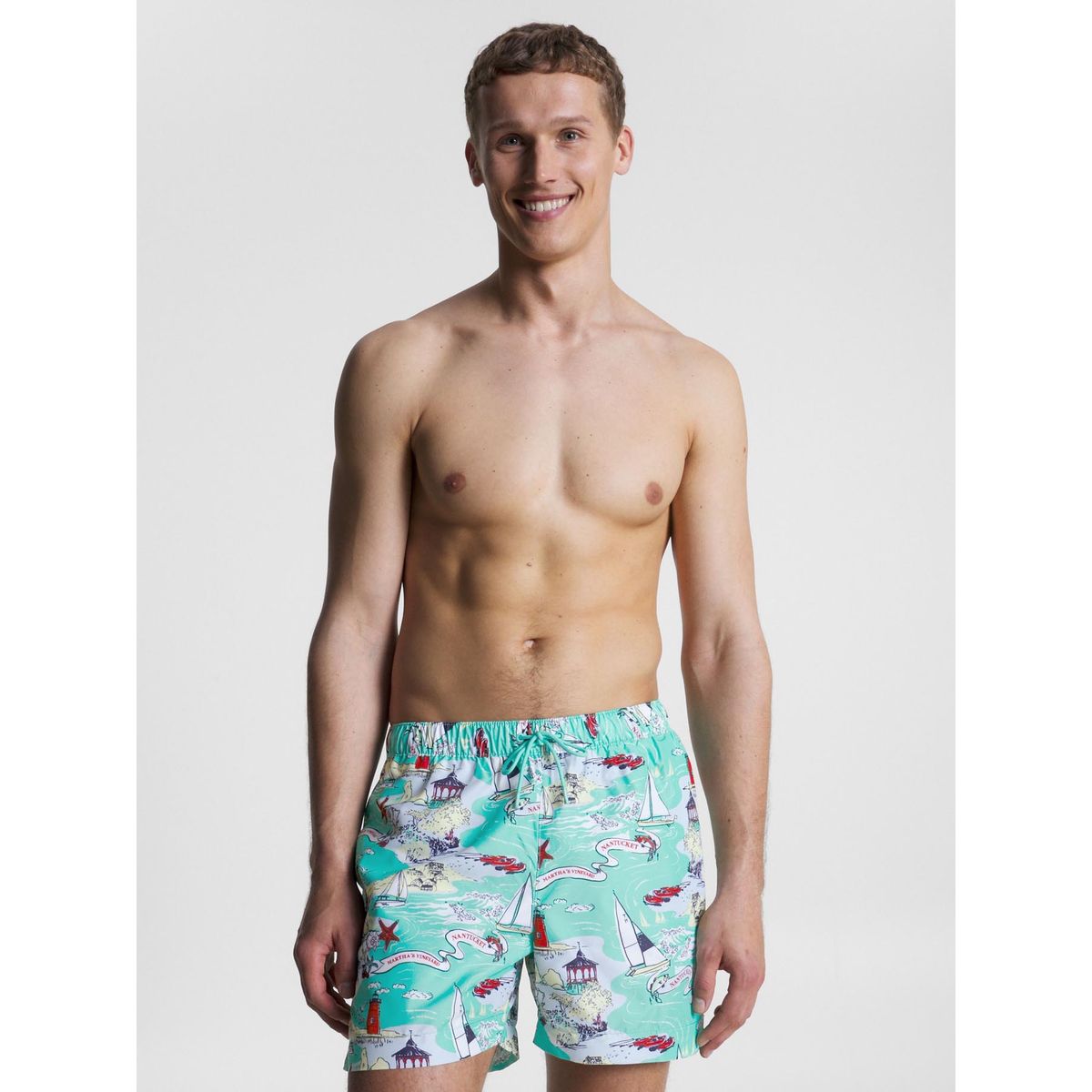 TOMMY HILFIGER - Traje De Baño Essential Con Diseño Verde Tommy Hilfiger