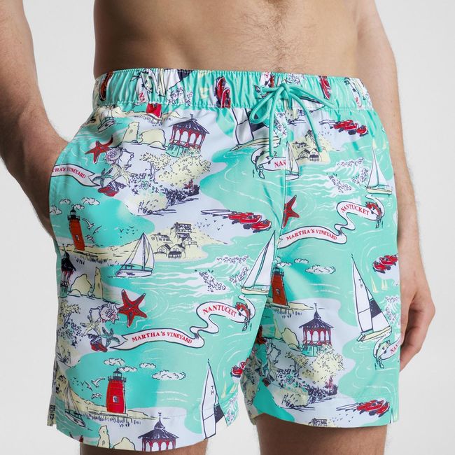 TOMMY HILFIGER - Traje De Baño Essential Con Diseño Verde Tommy Hilfiger