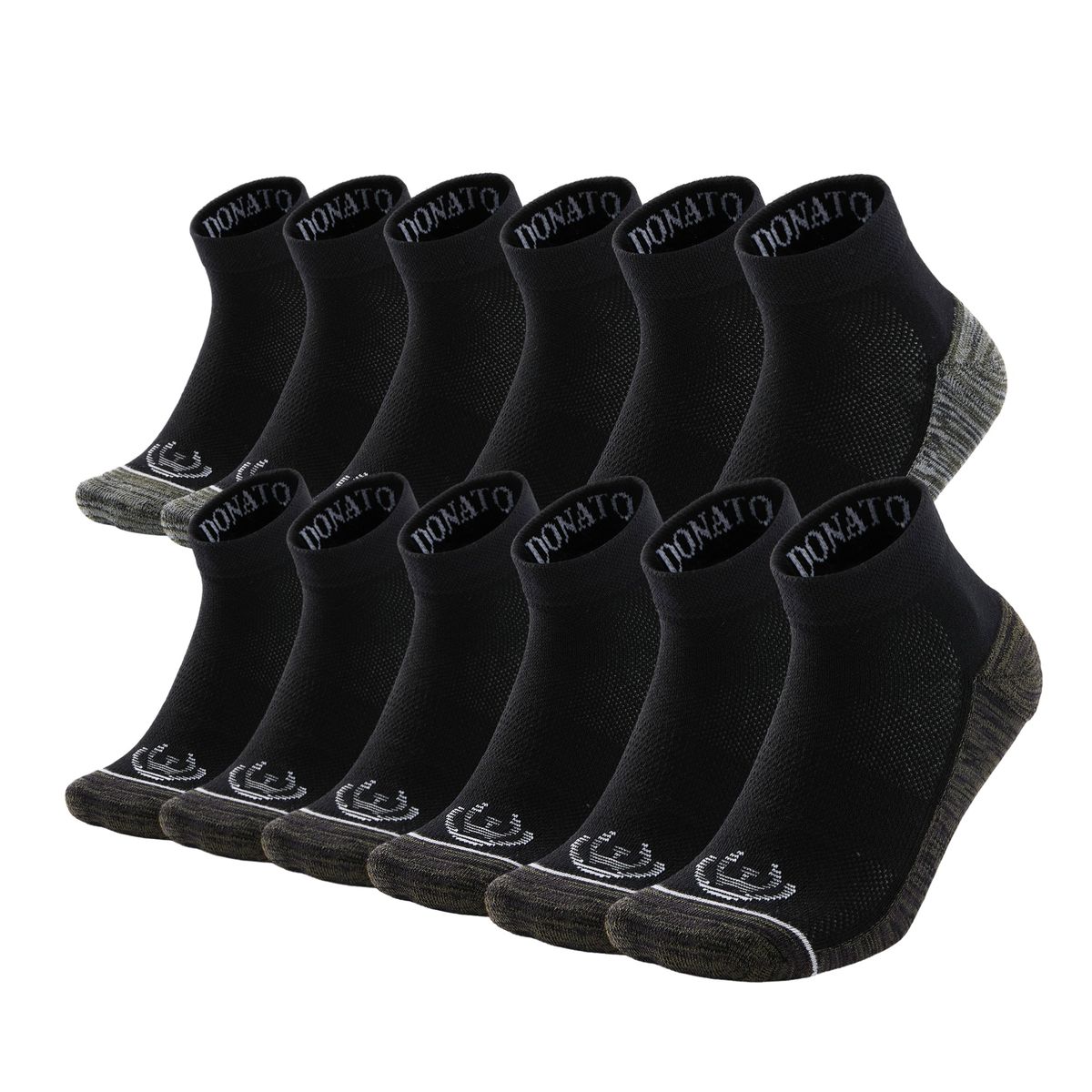 GIOVACCHINO - Pack de 12 Calcetines Tobilleros Deportivos Cobre Hombre