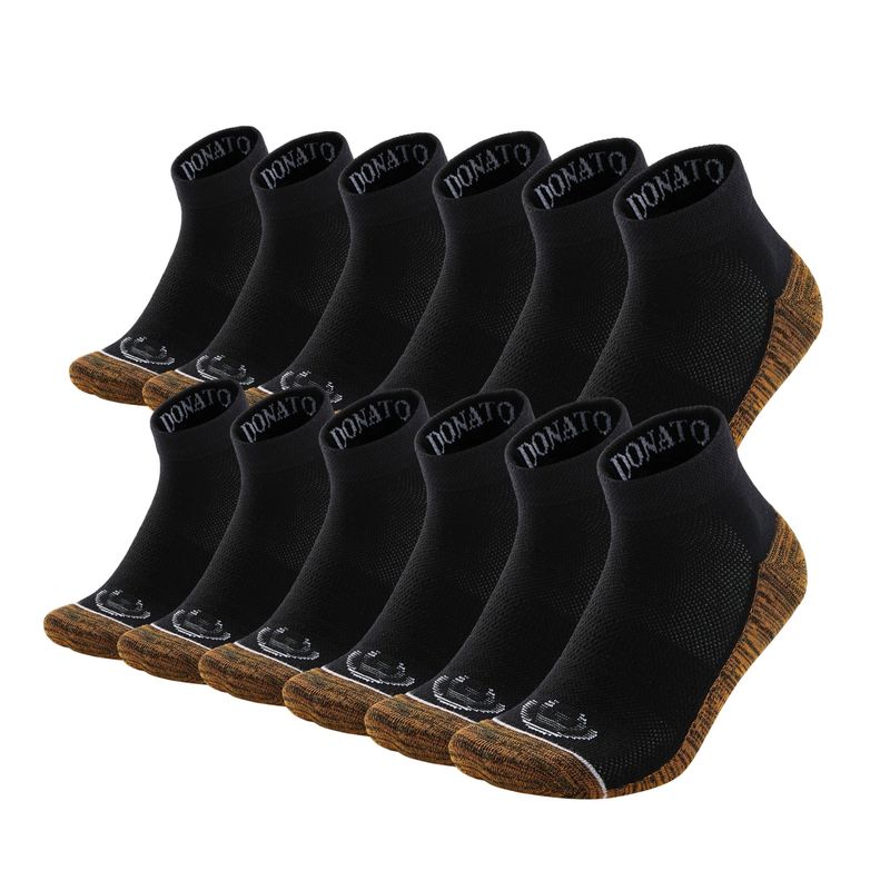 GIOVACCHINO - Pack de 12 Calcetines Tobilleros Deportivos Cobre Hombre