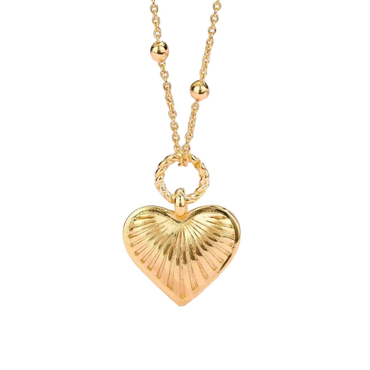 GENERICO - Collar plata 925 corazón baño oro joyas mujer regalo