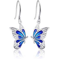 Aros mariposa plata 925 mujer joya juvenil
