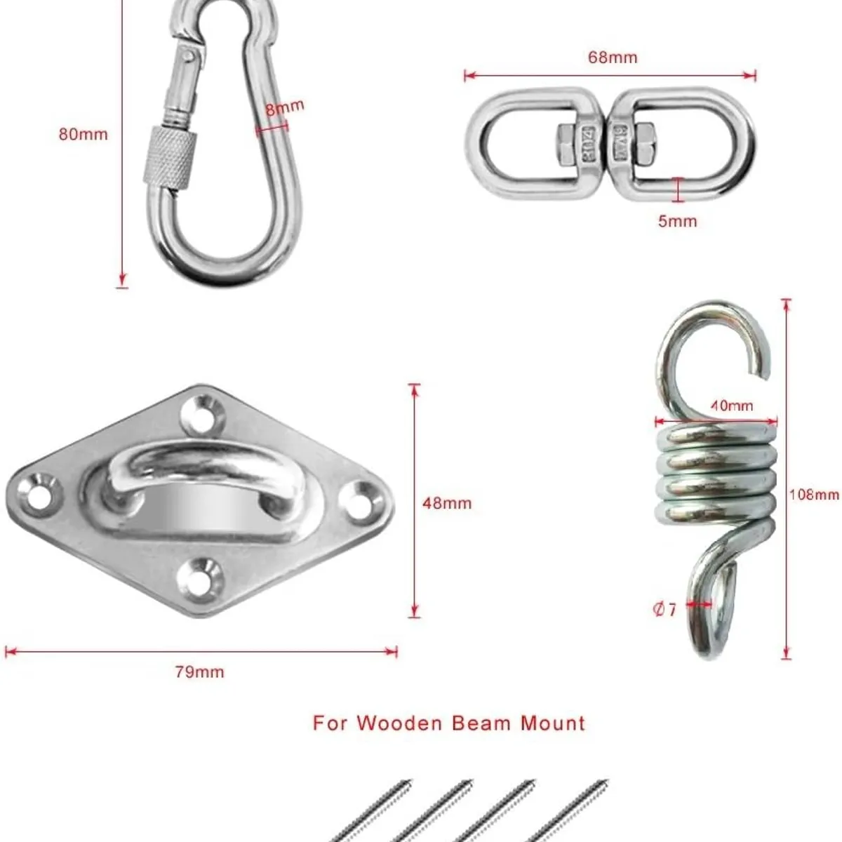KUANGYE - Kit Soporte Para Hamacas Sillas Colgantes Sacos Boxeo OFERTA
