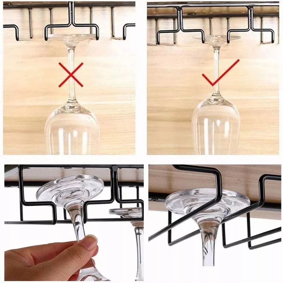 KUANGYE - Rack De Copas De Vinoestante Para Copas De Vino