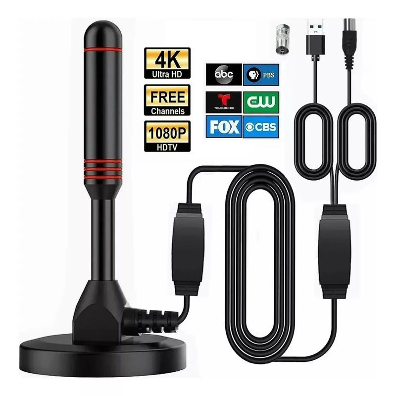 KUANGYE - Antena Tv Digital Hd Abierta Interior Exterior Amplificador