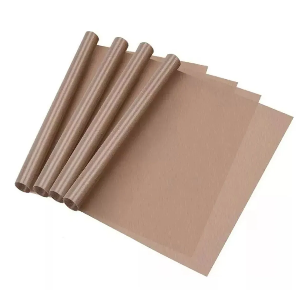 KUANGYE - Pack de 4 Láminas Teflón Antiadherente Para Hornear Reutilizable 60x40_