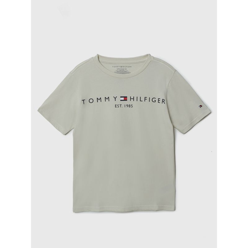 TOMMY HILFIGER - Polera Con Logo Est.1985 Blanco Tommy Hilfiger Niño