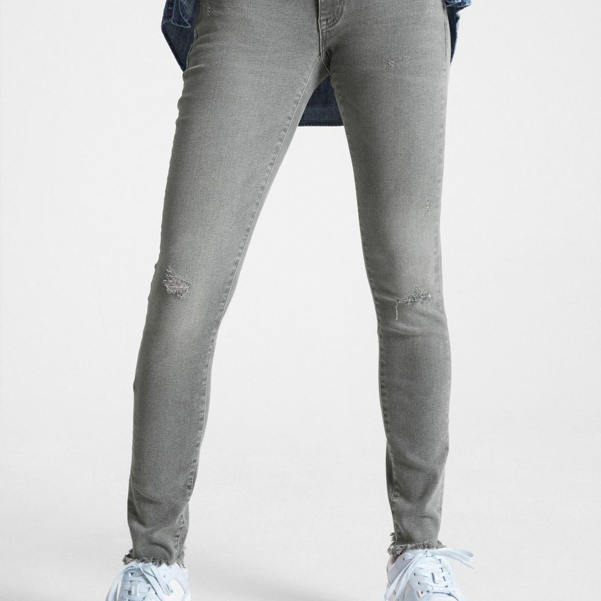 TOMMY HILFIGER - Jeans Sophie Corte Bajo Skinny Fit Gris Tommy Jeans