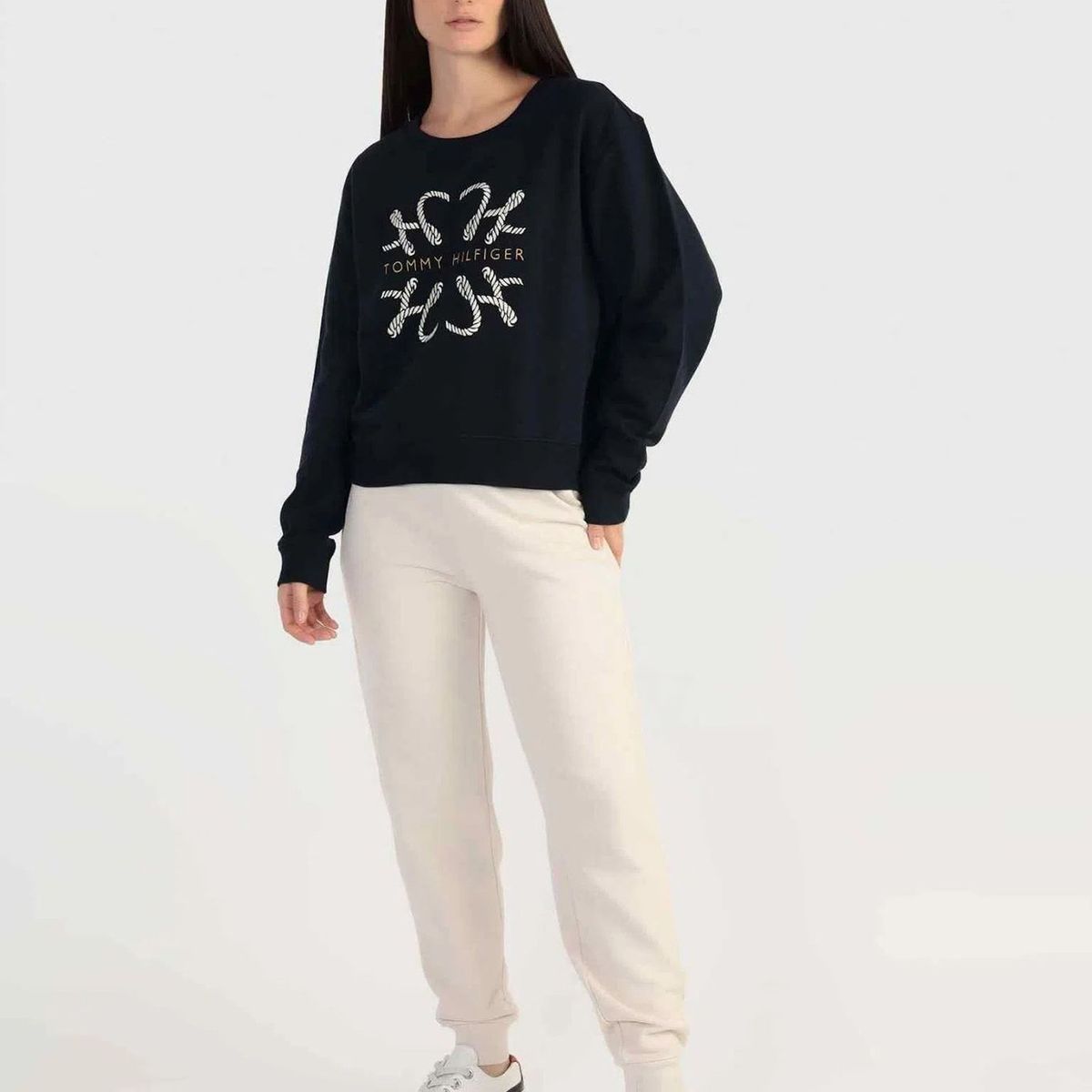 TOMMY HILFIGER - Polerón Modern Con Logo De Cuerda Azul Tommy Hilfiger