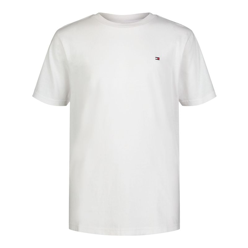 TOMMY HILFIGER - Polera Con Logo En La Espalda Blanco Tommy Hilfiger Niño