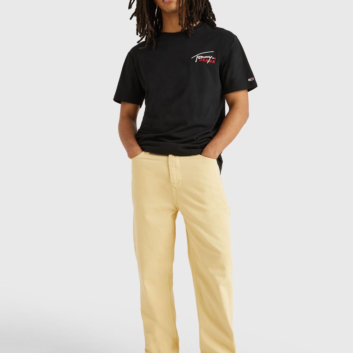 TOMMY HILFIGER - Polera Classic Graphic Signature Negro Tommy Jeans