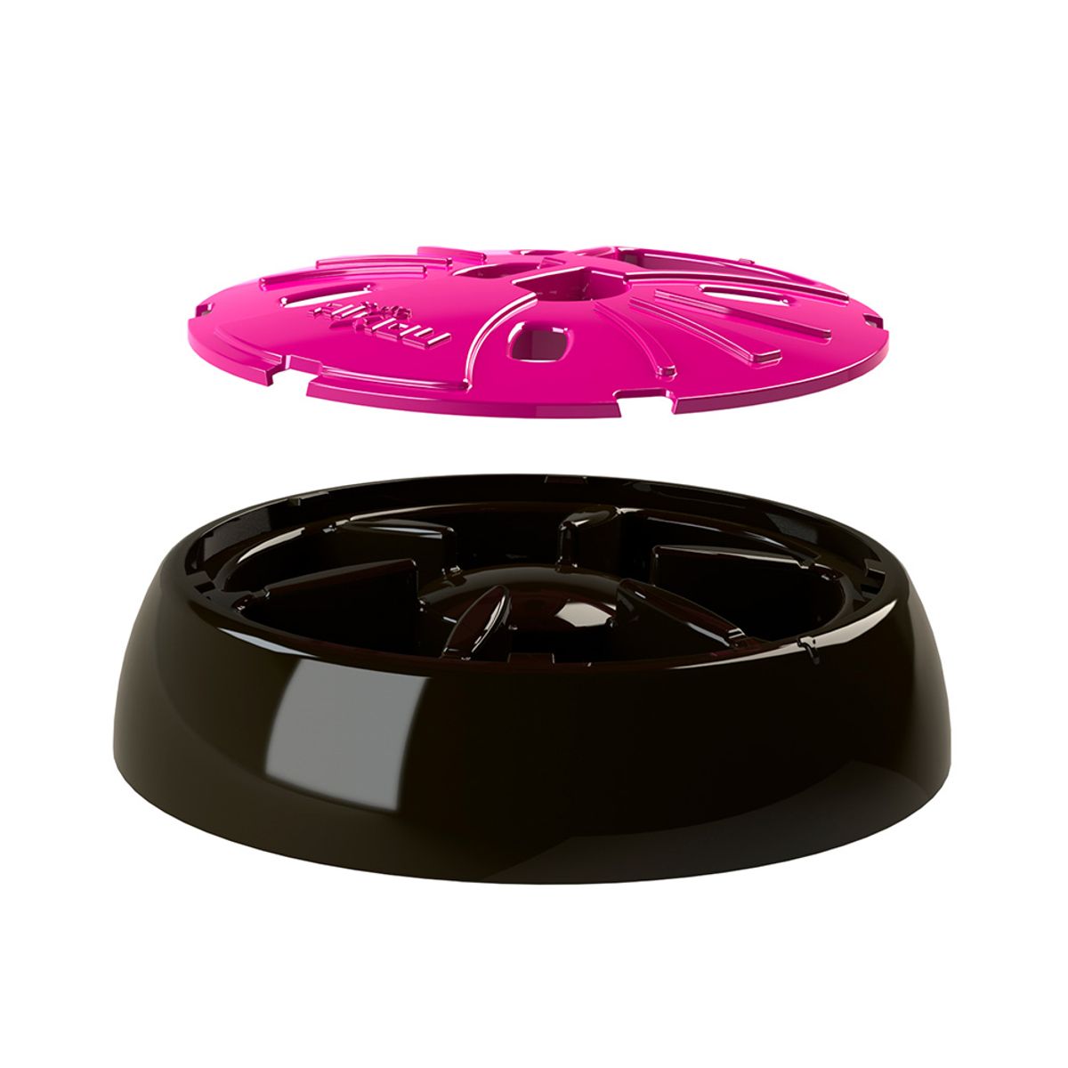 AIKIOU - Comedero Interactivo Redondo Akiou RosadoCafé para Perros