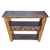 Mesa de arrimo cafe 3 cajones