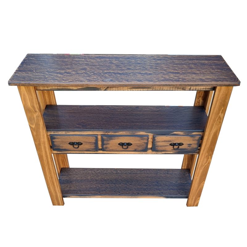 MARFELD MUEBLES - Mesa de arrimo cafe 3 cajones
