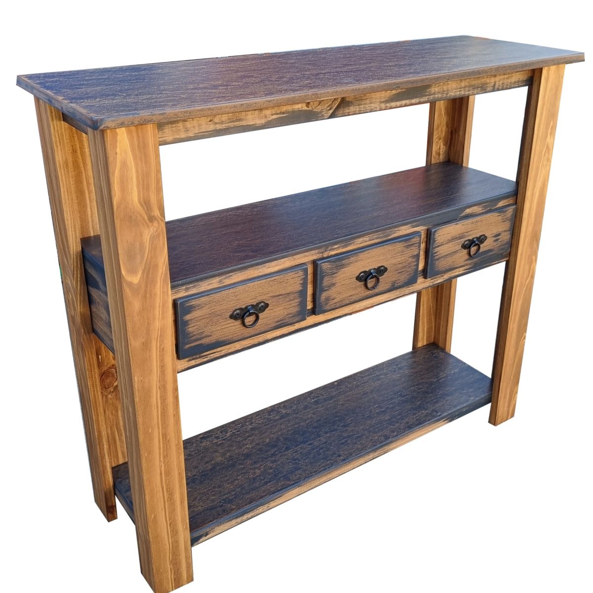 MARFELD MUEBLES - Mesa de arrimo cafe 3 cajones