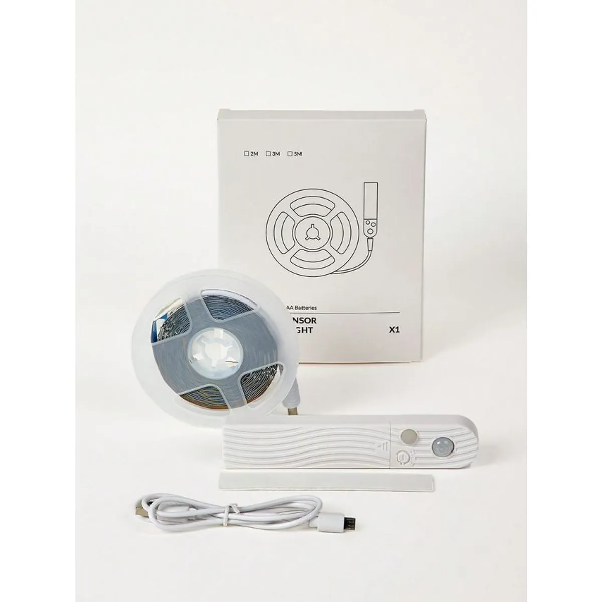 VATYERTY - Recargable LED cuerpo movimiento sensor Luz 3M Blanco cálido