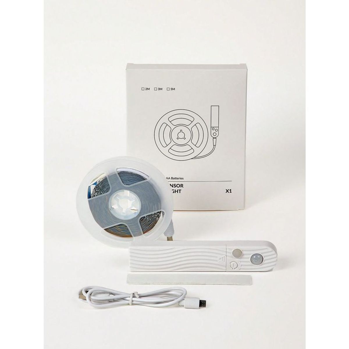 VATYERTY - Recargable LED cuerpo movimiento sensor Luz 1M Blanco cálido