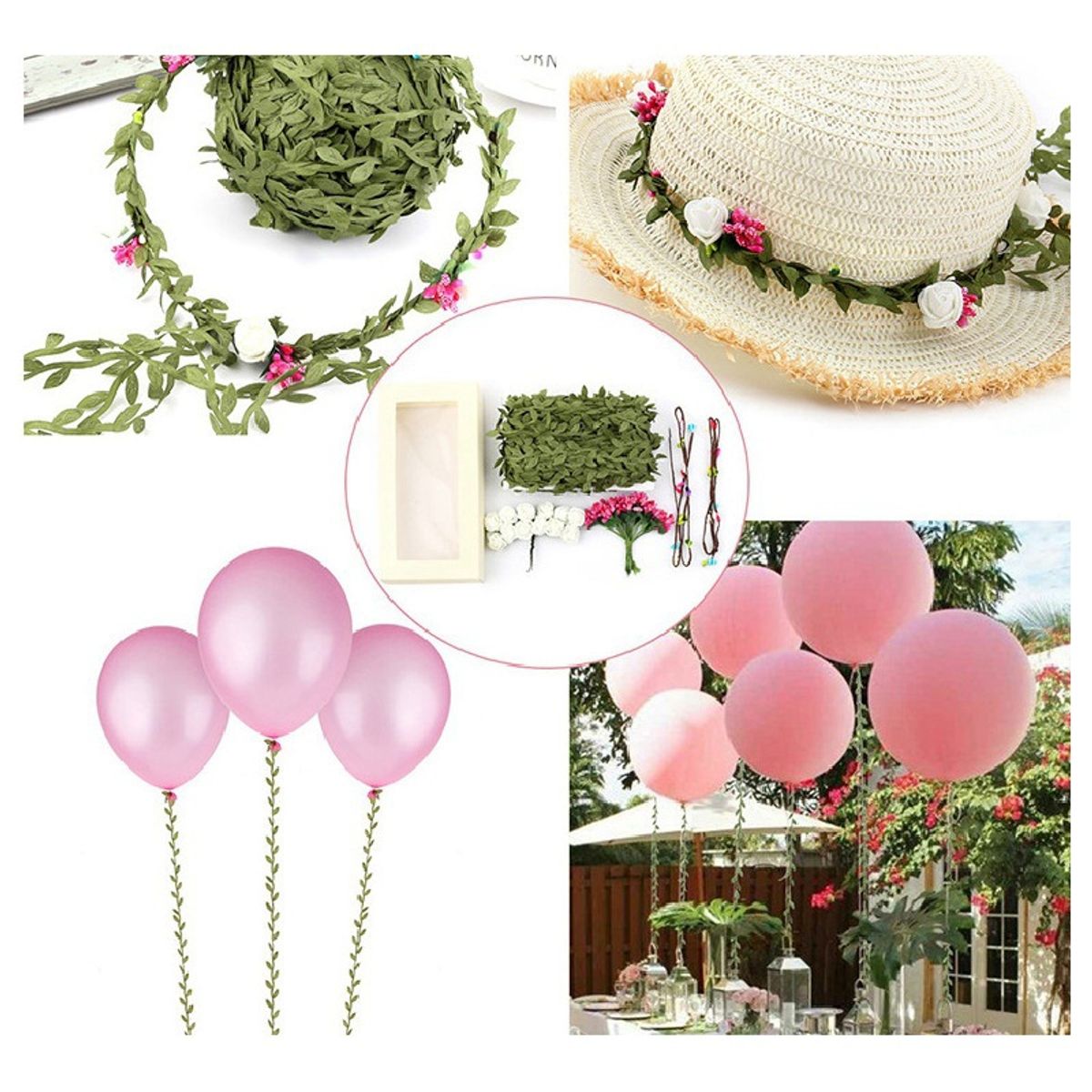 VATYERTY - 20 Led 2m Cuerda moderno con diseño de hoja.