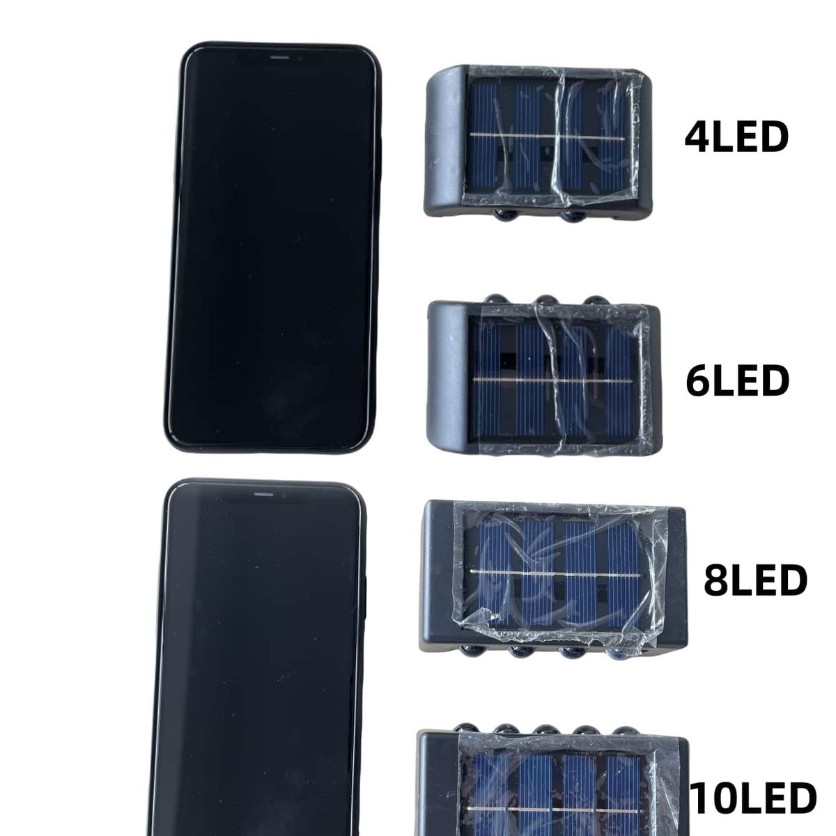 VATYERTY - Lámpara montada en pared cuadrado para exterior Blanco cálido 8led.