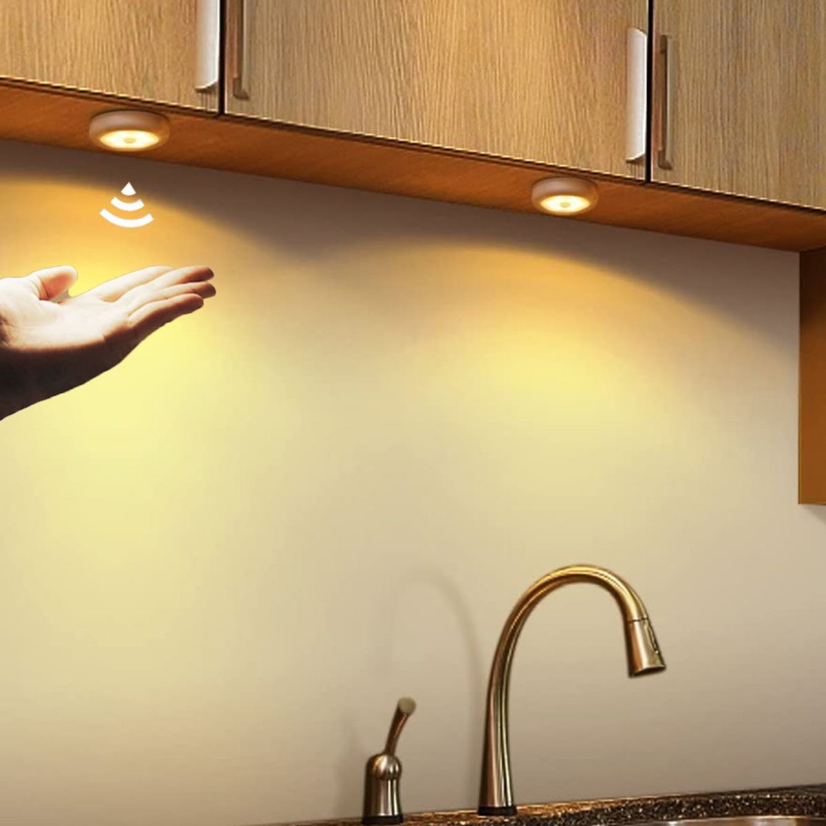 VATYERTY - luz sensor debajo del gabinete Blanco cálido