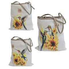 DCOBRE - 3 Bolsos en Cobre Colibrí en Girasol.