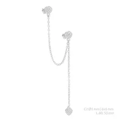 MASSE GIOIELLI - Aros Cadena de Amor Masse Plata Italiana bañada en Rodio