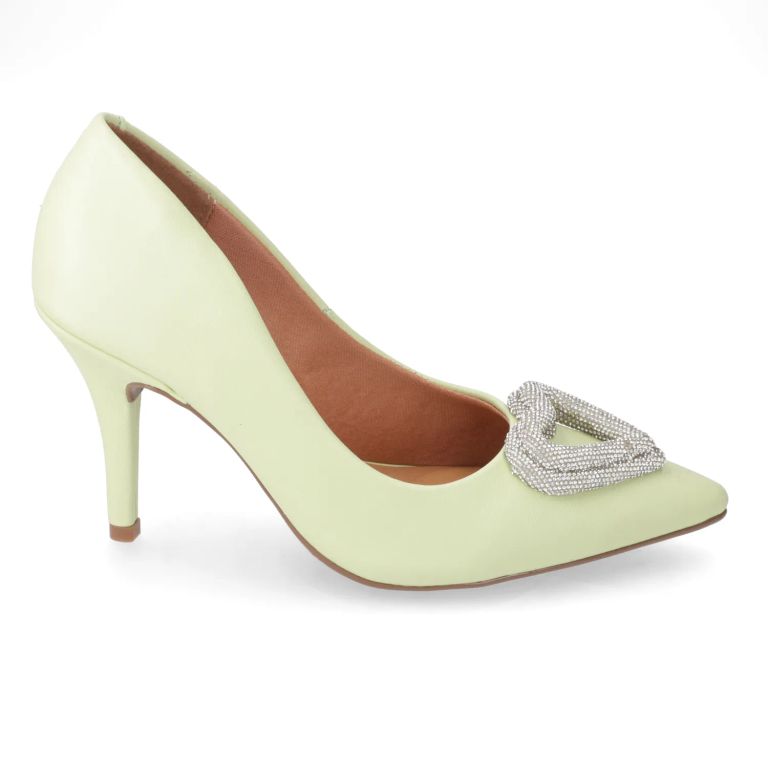 Stiletto Taco Aguja Verde Mujer