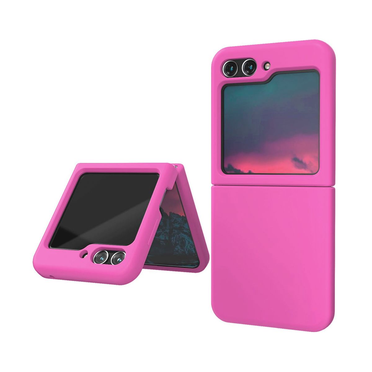 JOIGO - Carcasa Para Samsung Z Flip 5 Goma Fucsia