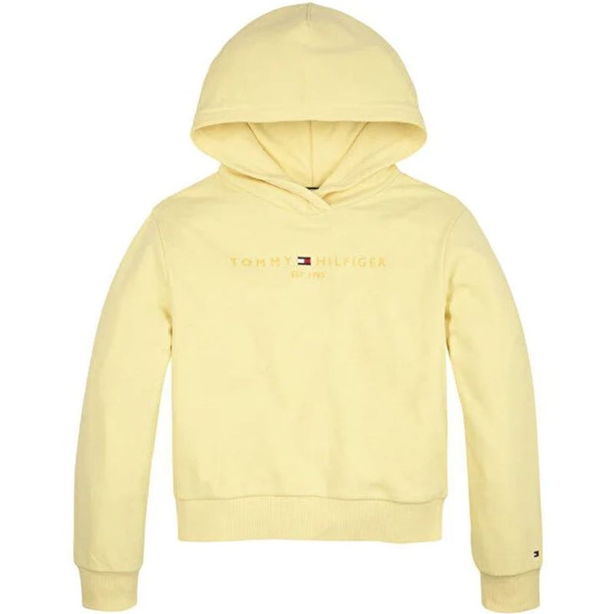 TOMMY HILFIGER - Polerón Hoodie Essential Con Logo Amarillo Niña Tommy Hilfiger