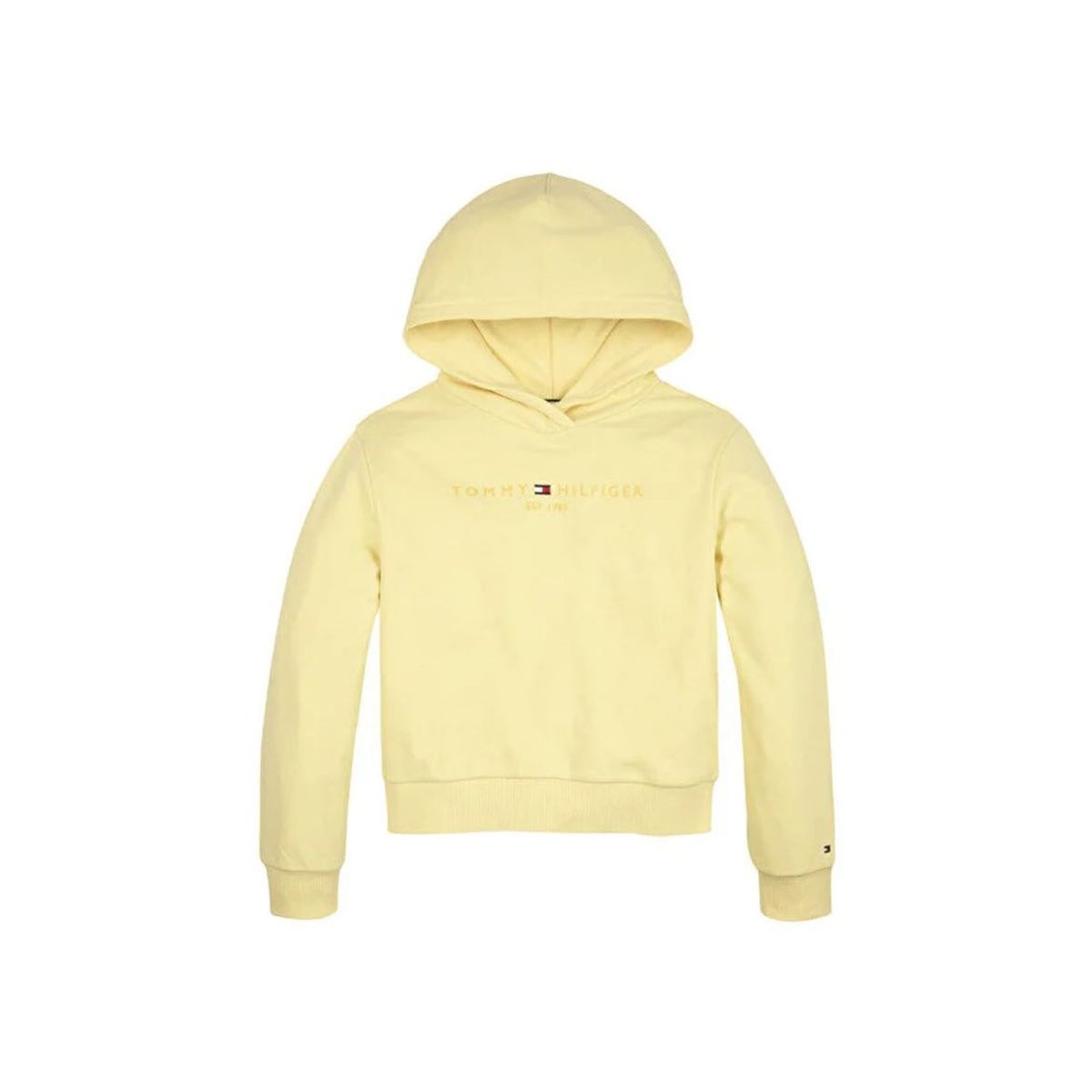 TOMMY HILFIGER - Polerón Hoodie Essential Con Logo Amarillo Niña Tommy Hilfiger