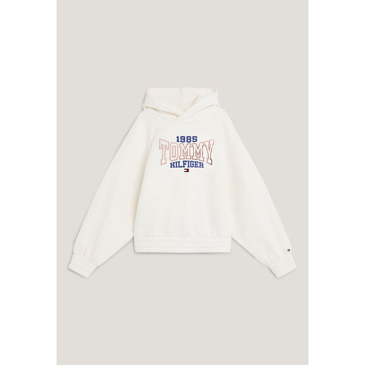 TOMMY HILFIGER - Polerón Con Logo Varsity Blanco Niña Tommy Hilfiger