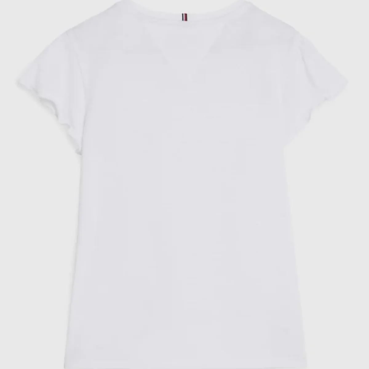 TOMMY HILFIGER - Polera De Niña Essential Con Mangas De Vuelos Blanco Tommy Hilfiger