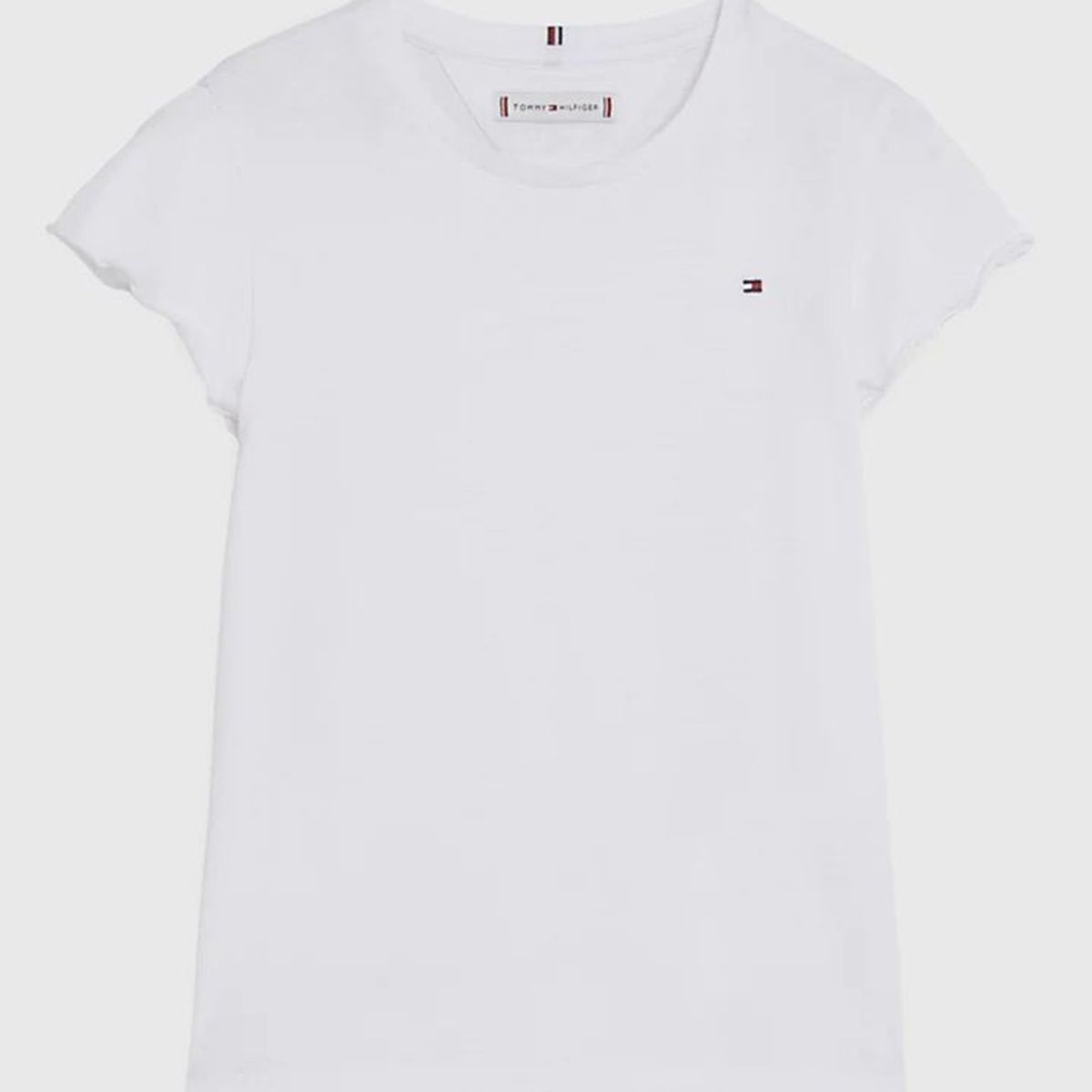 TOMMY HILFIGER - Polera De Niña Essential Con Mangas De Vuelos Blanco Tommy Hilfiger