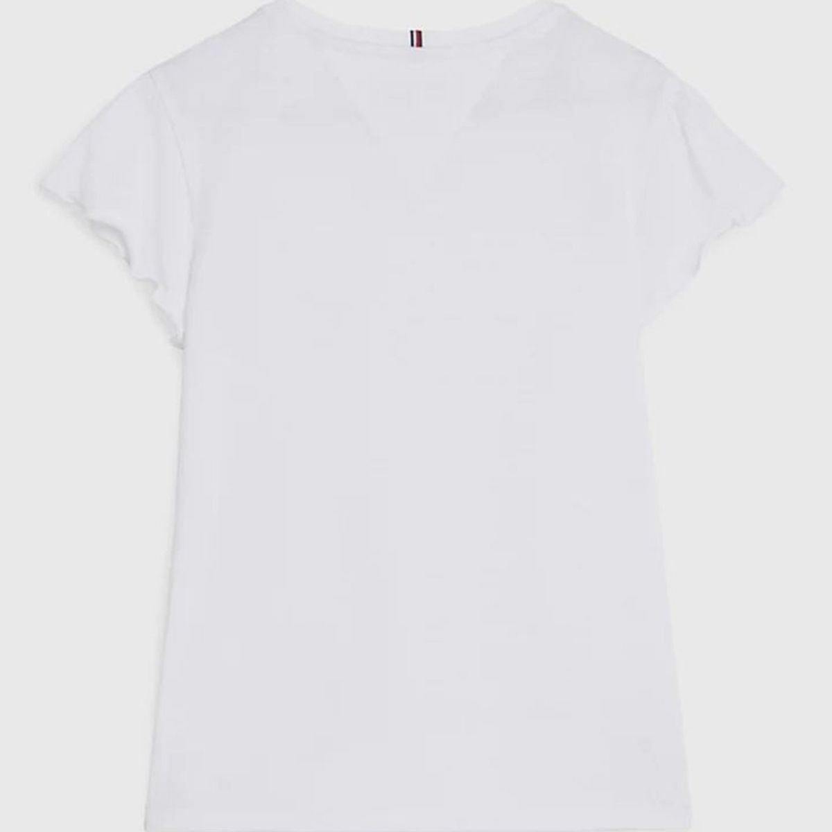 TOMMY HILFIGER - Polera De Niña Essential Con Mangas De Vuelos Blanco Tommy Hilfiger