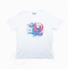 MARVEL - Polera Hombre Capitan America Fighting Blanco