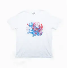 MARVEL - Polera Hombre Capitan America Fighting Blanco