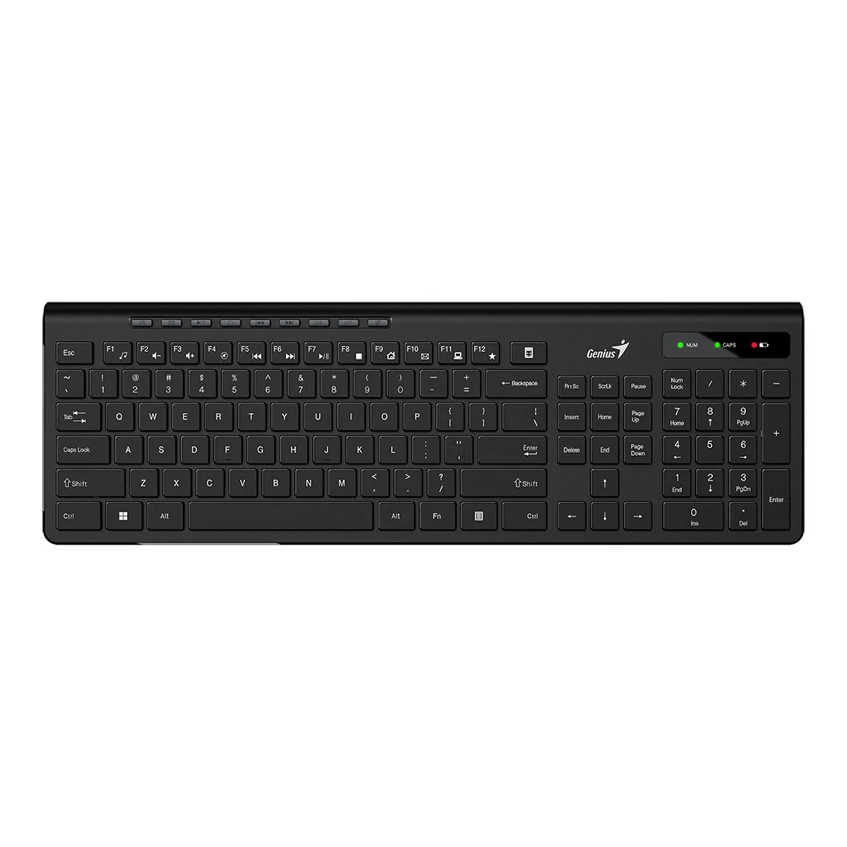GENIUS - TECLADO ESP. WIRELESS SLIMSTAR 7230, ERGONÓM., 9 KEYS, BOTON