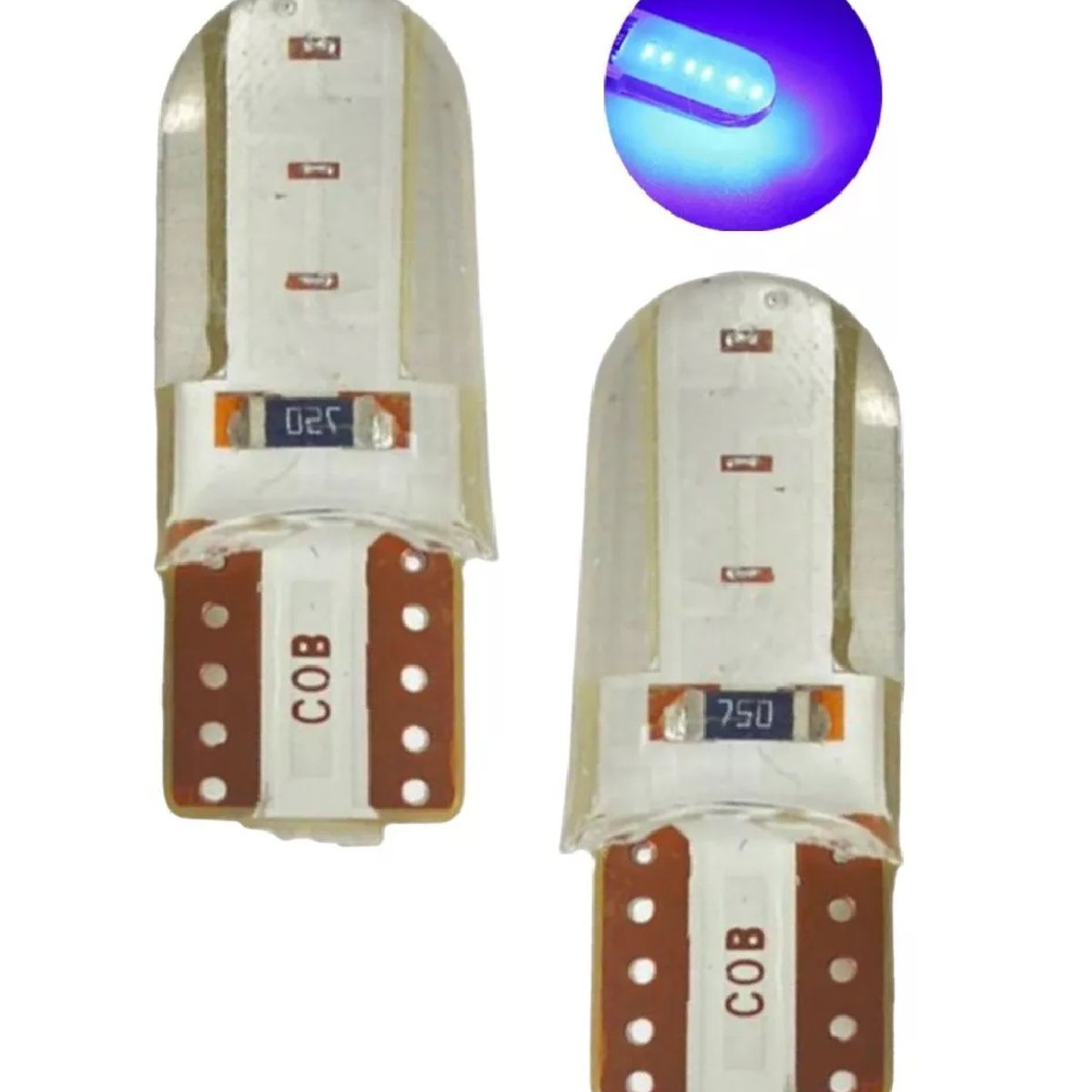 GENERICO - X2 Ampolleta Cola De Pescado Led Ampolleta Auto Luz Led T10