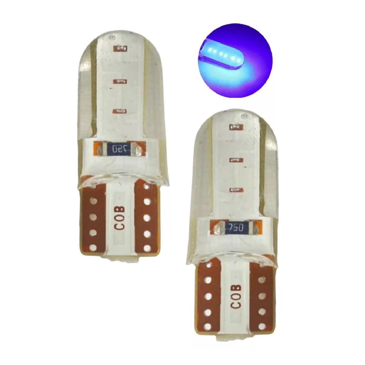 GENERICO - X2 Ampolleta Cola De Pescado Led Ampolleta Auto Luz Led T10