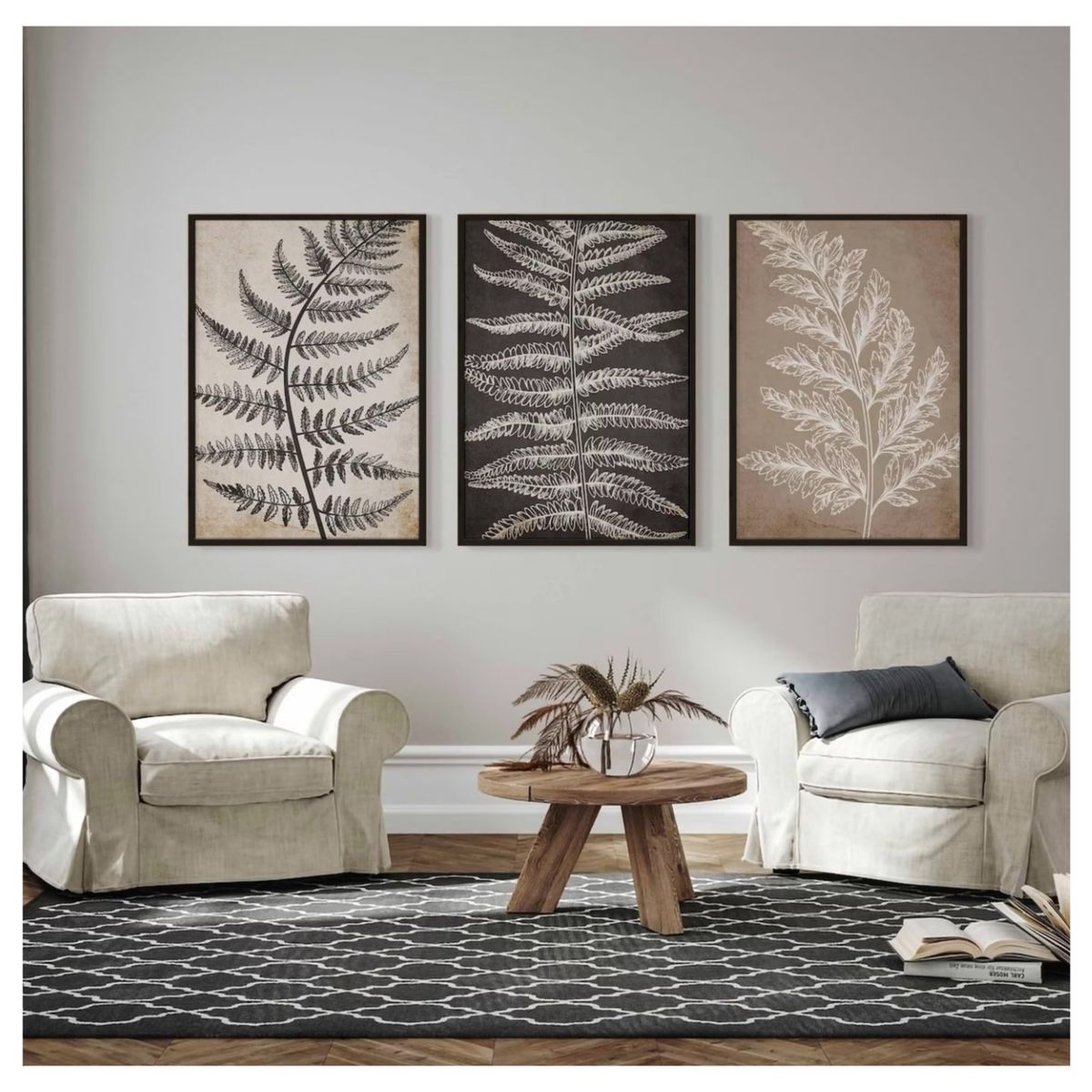 PAPEL ILUSTRADO - Set Folium negro simple 40x50