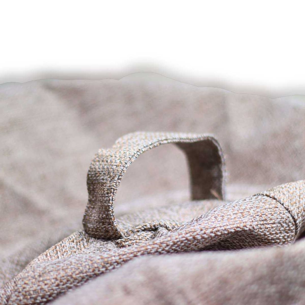 GENERICO - Funda Pouf Pera Infantil Gris Beige Omega 60x50x50 Máxima Design.