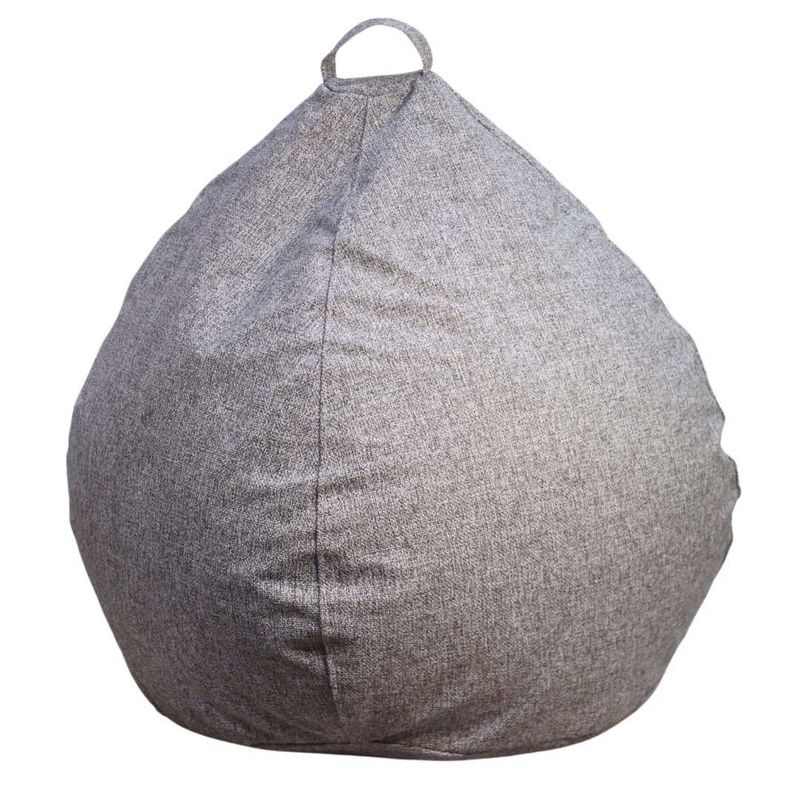 GENERICO - Funda Pouf Pera Infantil Gris Sin Relleno 60x50x50 Màxima Design