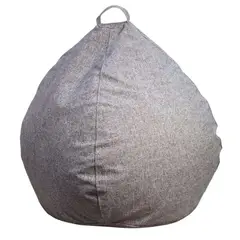GENERICO - Funda Pouf Pera Infantil Gris Sin Relleno 60x50x50 Màxima Design
