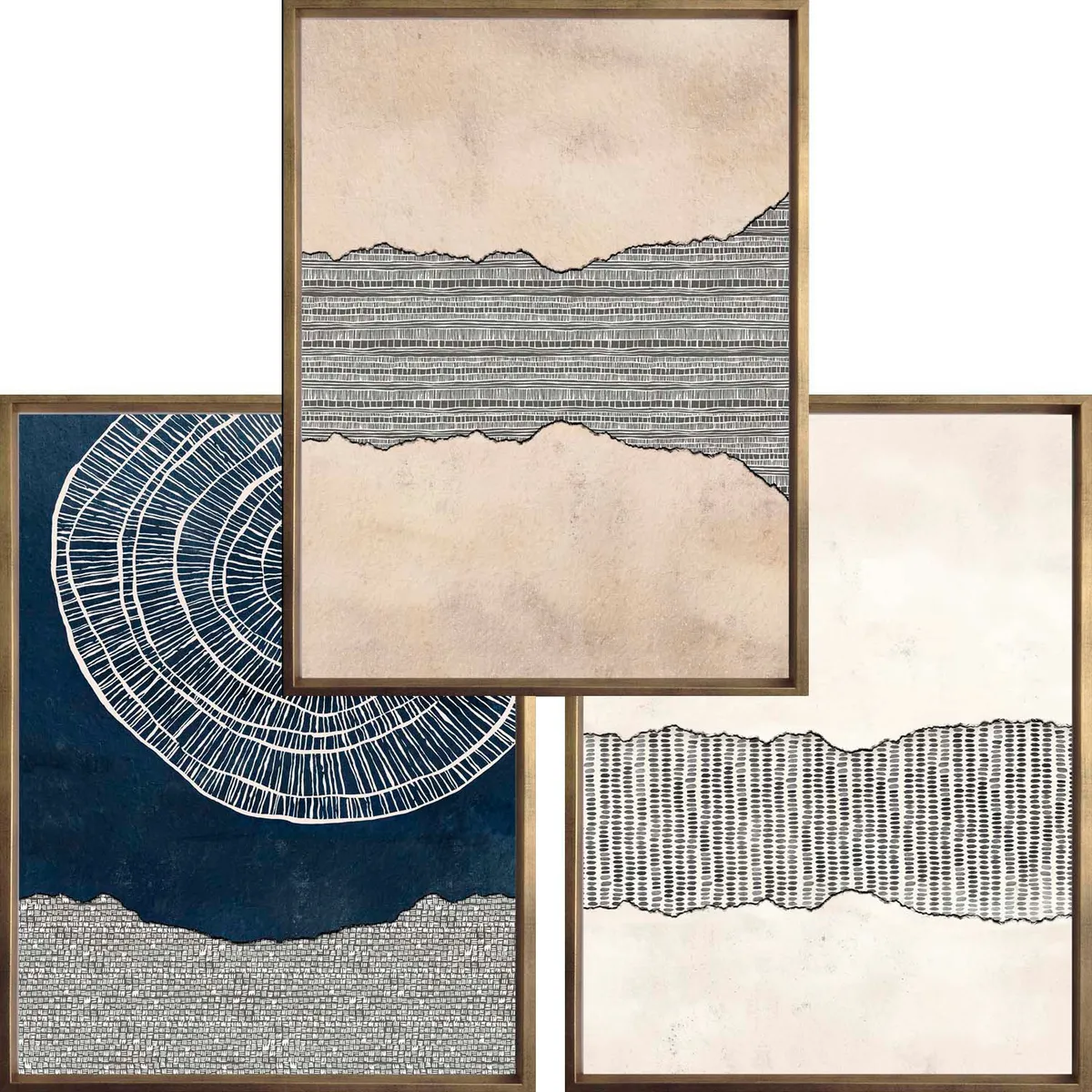 PAPEL ILUSTRADO - Set 3 Scratches 50x70 Dorado